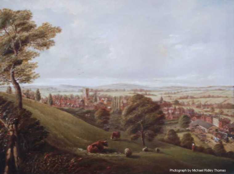 Painting - Oswestry Town from Ardmillon House - Circa 1885